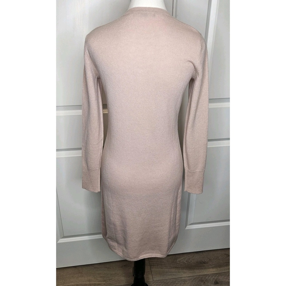 Neiman‎ Marcus 100% Cashmere Sweater Dress Size Small Blush Pink Longsleeve Luxe - Picture 4 of 8